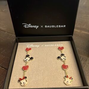 Disney x BAUBLEBAR Mickey Minnie Mouse Rhinestone Earrings New